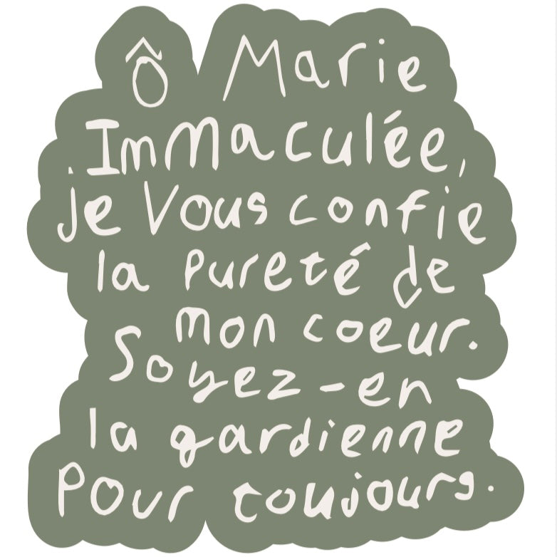 Color Collection | Prayer sticker | of Venerable Claire de Castelbajac