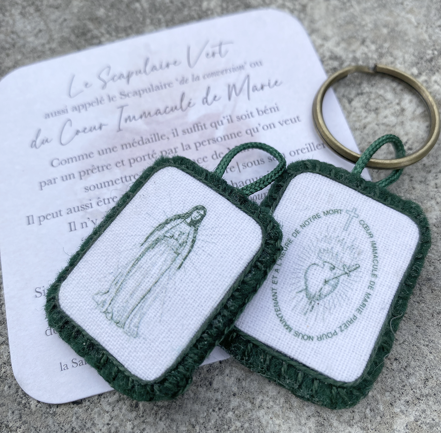 Silver Collection | Green Scapular of the Immaculate Heart