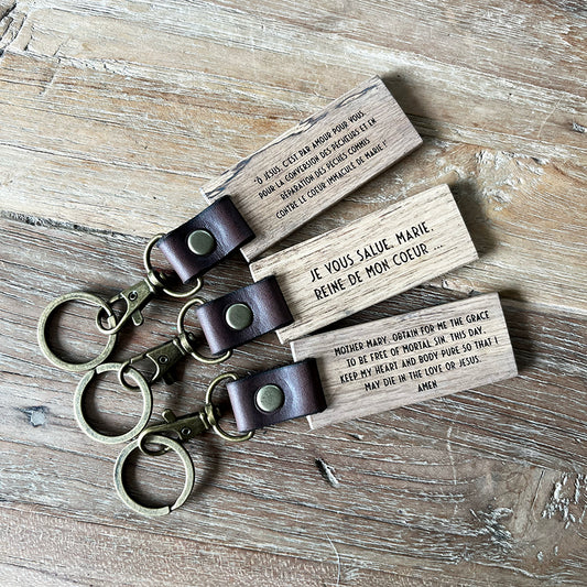 Arrival New | Nature & Wood | Solid wooden keyring prayer