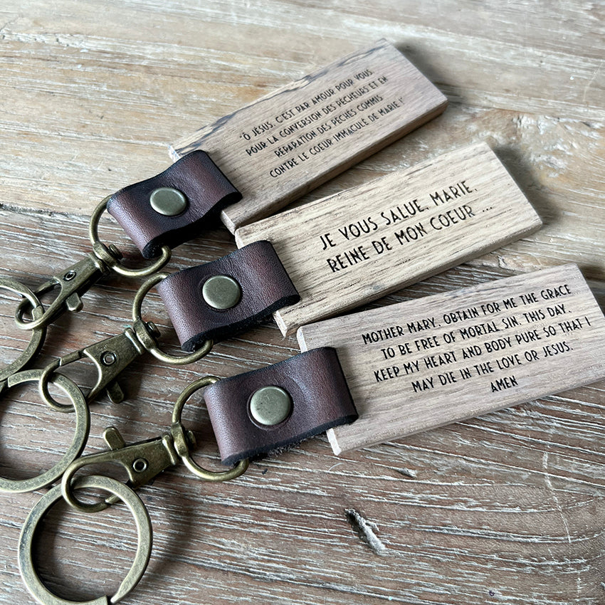Arrival New | Nature & Wood | Solid wooden keyring prayer