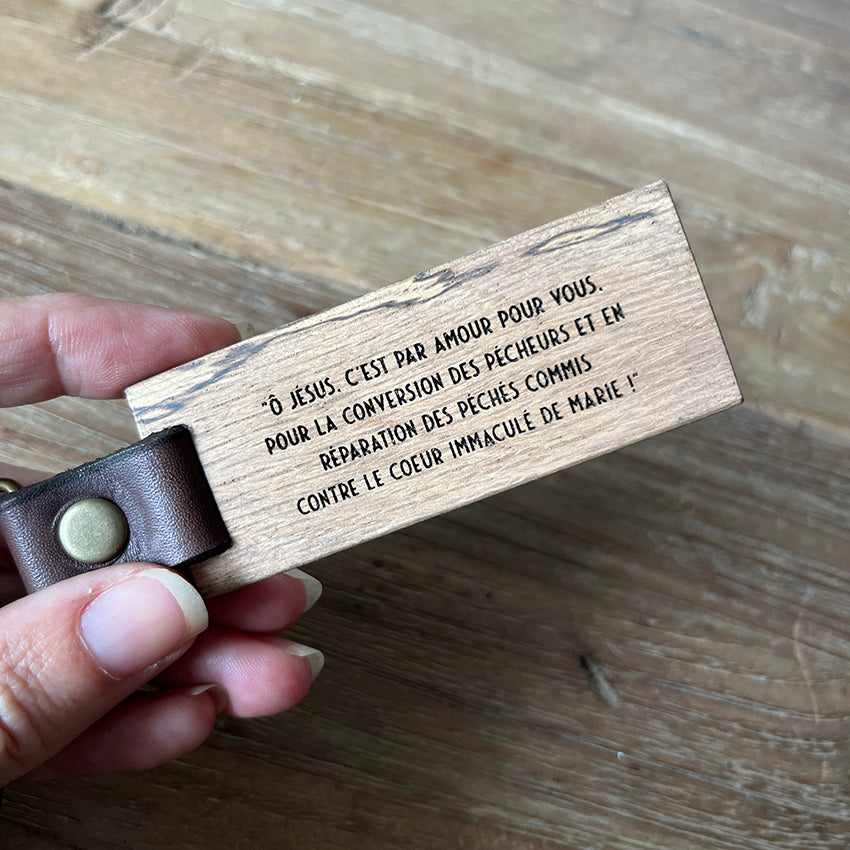 Arrival New | Nature & Wood | Solid wooden keyring prayer