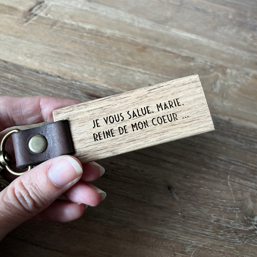 Arrival New | Nature & Wood | Solid wooden keyring prayer
