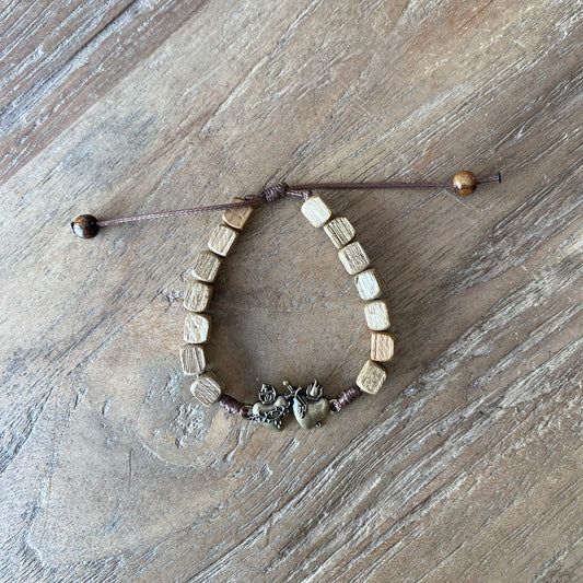 Nature + Wood | Sacred Hearts Bracelet